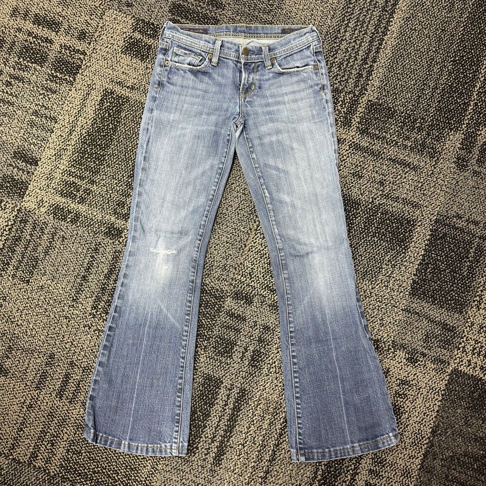 Citizens Of Humanity Flare Jeans Womens 26 Blue Med Wash Low Rise Stretch USA